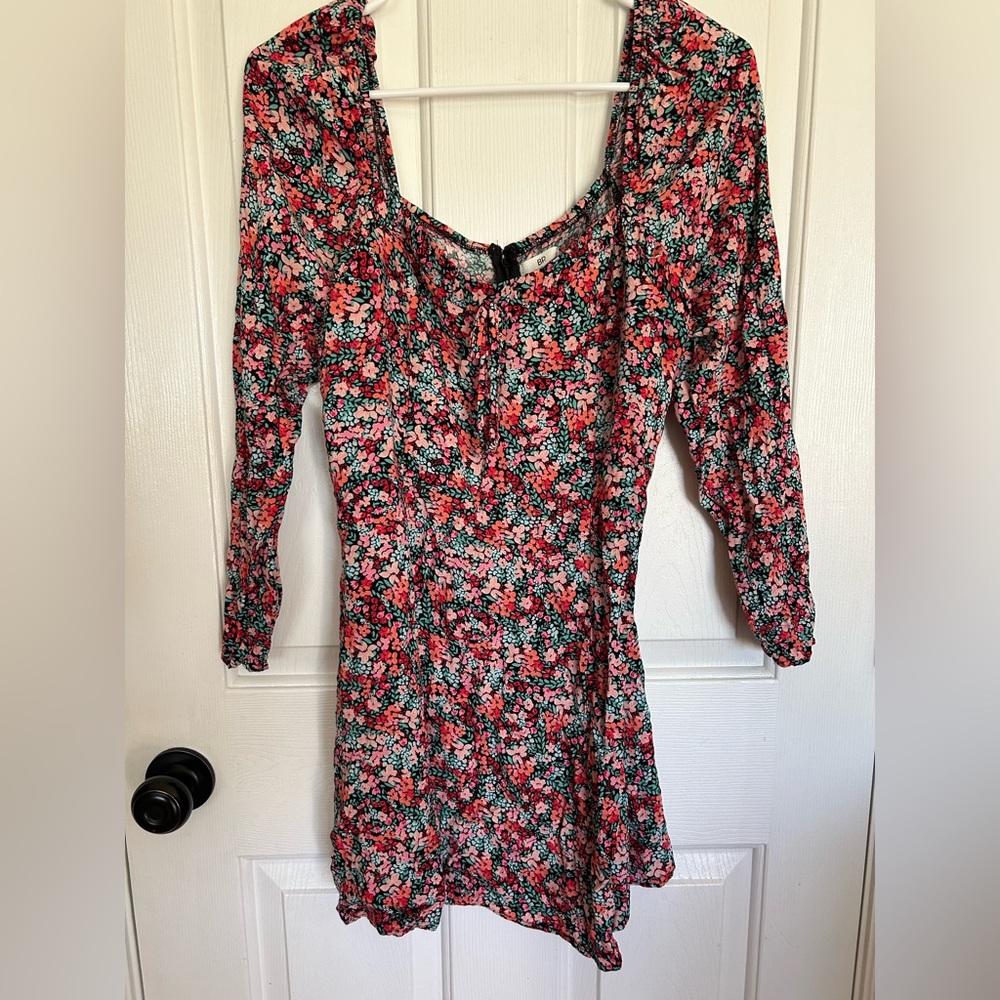 BP Multicolor Floral Long Sleeve Dress